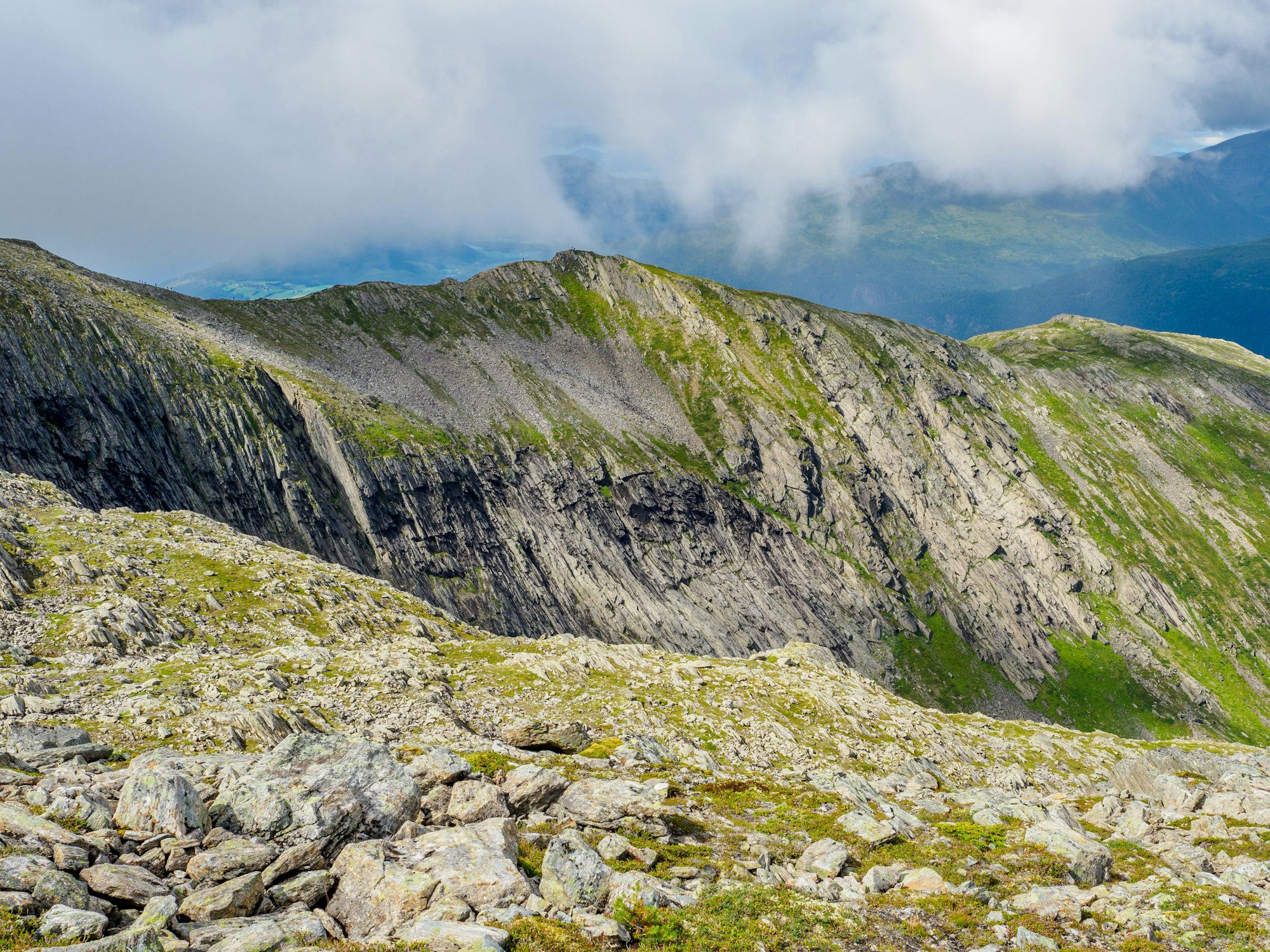 Views from Romsdalseggen trail in Norway